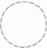 Sterling Silver 5.2 mm Figaro 18" Chain