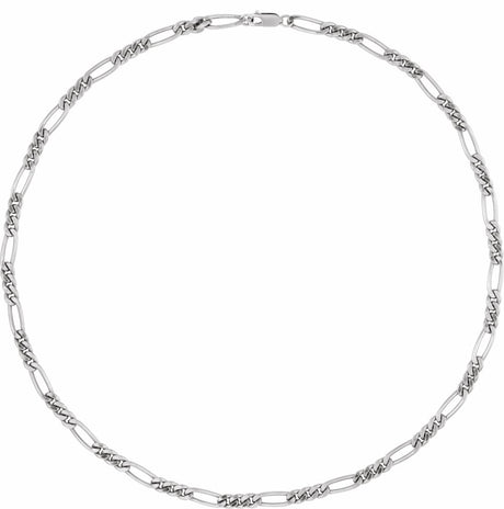 Sterling Silver 5.2 mm Figaro 20" Chain