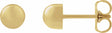 14K Yellow Gold Dome Stud Earrings