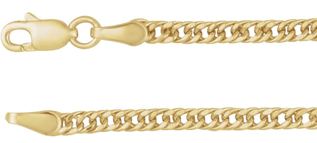 14K Yellow Gold 2.7 mm Curb 18" Chain