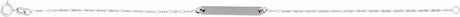 14K White Gold Engravable Bar 7" Bracelet