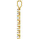 14K Yellow Gold 3/4 CTW Natural Diamond Cross Pendant