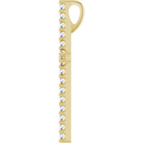 14K Yellow Gold 1/10 CTW Natural Diamond Cross Pendant