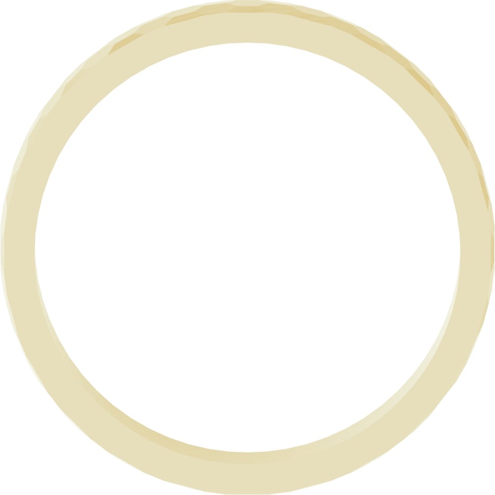 14K Yellow Gold 3.5 mm Hexagon Pattern Band Size 8