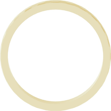 14K Yellow Gold 3.5 mm Hexagon Pattern Band Size 8