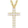 14K Yellow Gold 1/5 CTW Natural Diamond Cross Pendant
