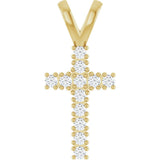 14K Yellow Gold 1/5 CTW Natural Diamond Cross Pendant