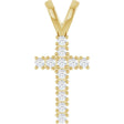 14K Yellow Gold 1/4 CTW Natural Diamond Cross Pendant