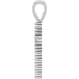 14K White Gold 1/5 CTW Natural Diamond Cross Pendant