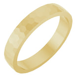 14K Yellow Gold 3.5 mm Hexagon Pattern Band Size 9