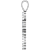 14K White Gold 1/2 CTW Natural Diamond Cross Pendant