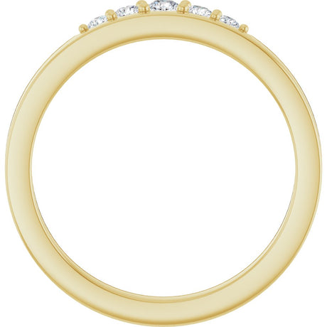 14K Yellow Gold 1/6 CTW Lab-Grown Diamond Stackable Ring