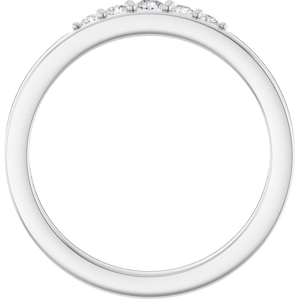 14K White Gold 1/6 CTW Lab-Grown Diamond Stackable Ring