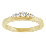 14K Yellow Gold 1/6 CTW Natural Diamond Stackable Ring