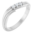 14K White Gold .08 CTW Lab-Grown Diamond Three-Stone Ring
