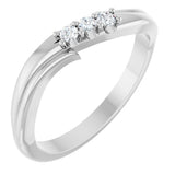 14K White Gold .08 CTW Lab-Grown Diamond Three-Stone Ring