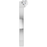 14K White Gold 1/6 CTW Lab-Grown Diamond Stackable Ring