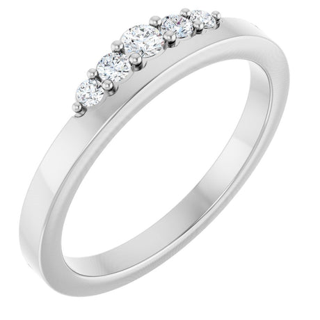 14K White Gold 1/6 CTW Lab-Grown Diamond Stackable Ring