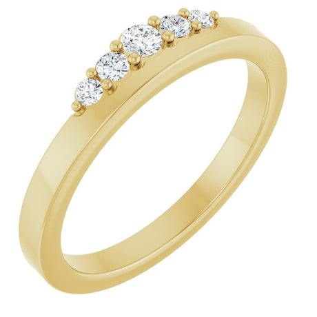 14K Yellow Gold 1/6 CTW Lab-Grown Diamond Stackable Ring