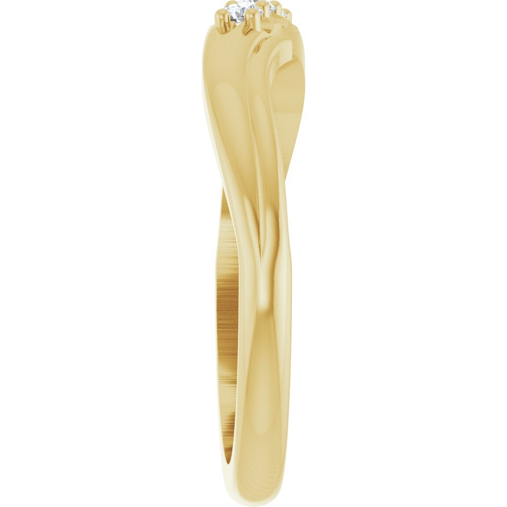 14K Yellow Gold .08 CTW Natural Diamond Three-Stone Ring