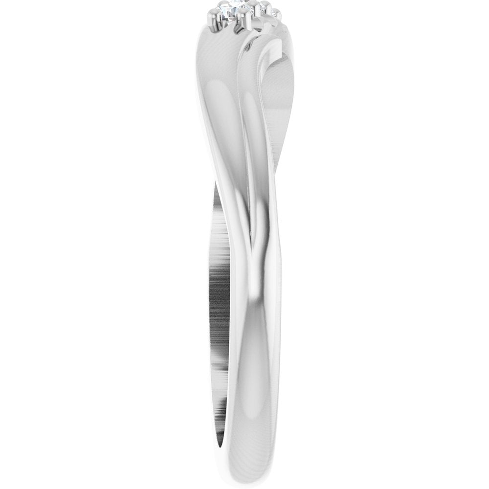 14K White Gold .08 CTW Lab-Grown Diamond Three-Stone Ring