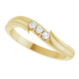 14K Yellow Gold .08 CTW Natural Diamond Three-Stone Ring