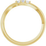 14K Yellow Gold .08 CTW Lab-Grown Diamond Three-Stone Ring