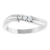 14K White Gold .08 CTW Lab-Grown Diamond Three-Stone Ring