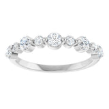 14K White Gold 1/2 CTW Natural Diamond Anniversary Band