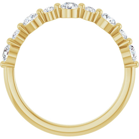 14K Yellow Gold 5/8 CTW Lab-Grown Diamond Anniversary Band