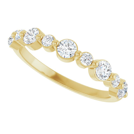 14K Yellow Gold 5/8 CTW Lab-Grown Diamond Anniversary Band
