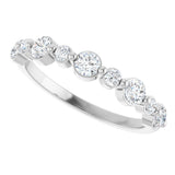 14K White Gold 1/2 CTW Natural Diamond Anniversary Band