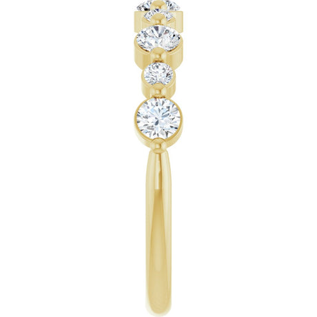 14K Yellow Gold 5/8 CTW Lab-Grown Diamond Anniversary Band
