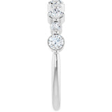14K White Gold 1/2 CTW Natural Diamond Anniversary Band