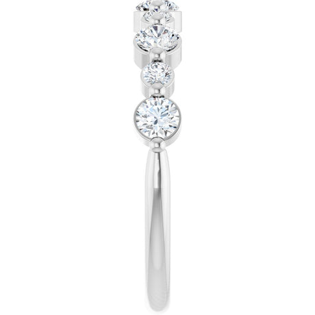 14K White Gold 1/2 CTW Natural Diamond Anniversary Band