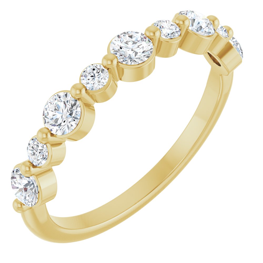 14K Yellow Gold 5/8 CTW Lab-Grown Diamond Anniversary Band