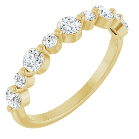 14K Yellow Gold 5/8 CTW Lab-Grown Diamond Anniversary Band