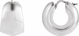 Sterling Silver Tapered 20 mm Hoop Earrings