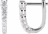 14K White Gold 1/2 CTW Lab-Grown Diamond 12.95 mm Hoop Earrings