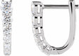 Sterling Silver 1/2 CTW Lab-Grown Diamond 12.95 mm Hoop Earrings
