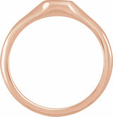 14K Rose 8x6 mm Oval Signet Ring