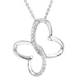 Sterling Silver .005 CT Natural Diamond Wings of Comfort™ 18" Necklace