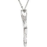 Sterling Silver .005 CT Natural Diamond Wings of Comfort™ 18" Necklace