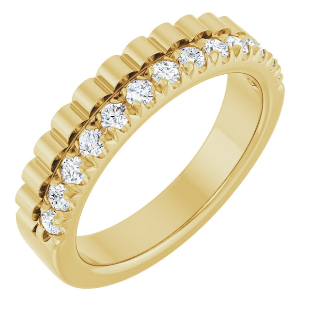 14K Yellow Gold 1/3 CTW Lab-Grown Diamond Anniversary Band