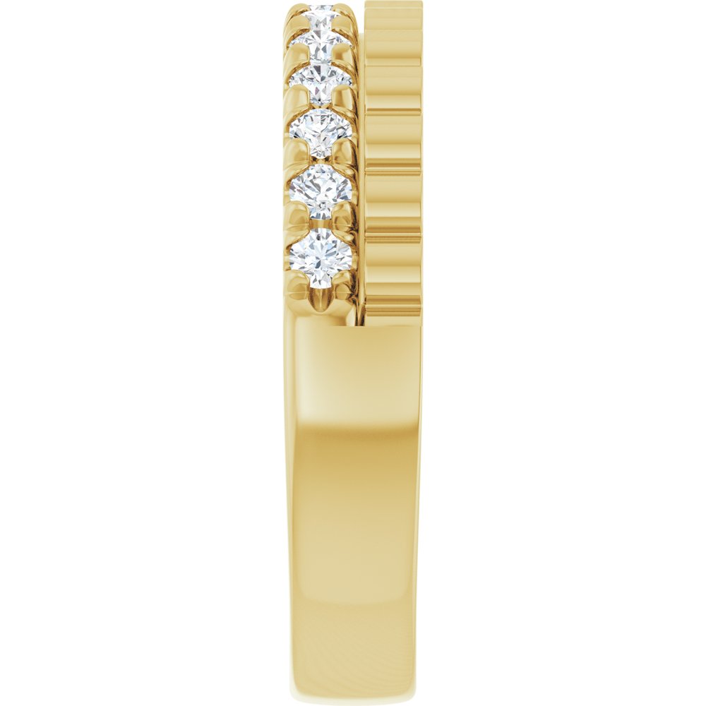 14K Yellow Gold 1/3 CTW Lab-Grown Diamond Anniversary Band