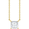 14K Yellow Gold 3/4 CT Lab-Grown Diamond Solitaire 18 " Necklace