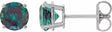14K White Gold 6 mm Lab-Grown Alexandrite Earrings