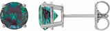 14K White Gold 6 mm Lab-Grown Alexandrite Earrings