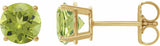 14K Yellow Gold 6 mm Natural Peridot Earrings
