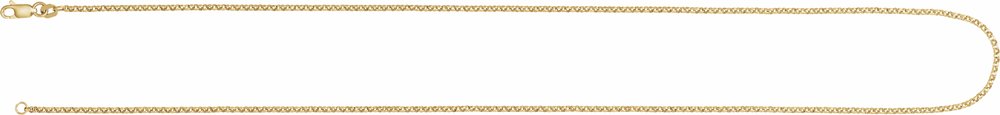14K Yellow Gold 1.65 mm Rolo 16" Chain